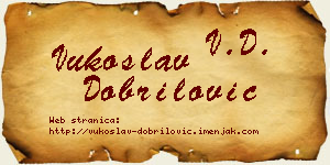 Vukoslav Dobrilović vizit kartica